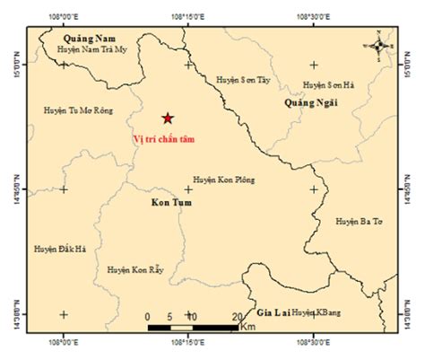 Six earthquakes hit Vietnam’s Kon Tum Province in one day.